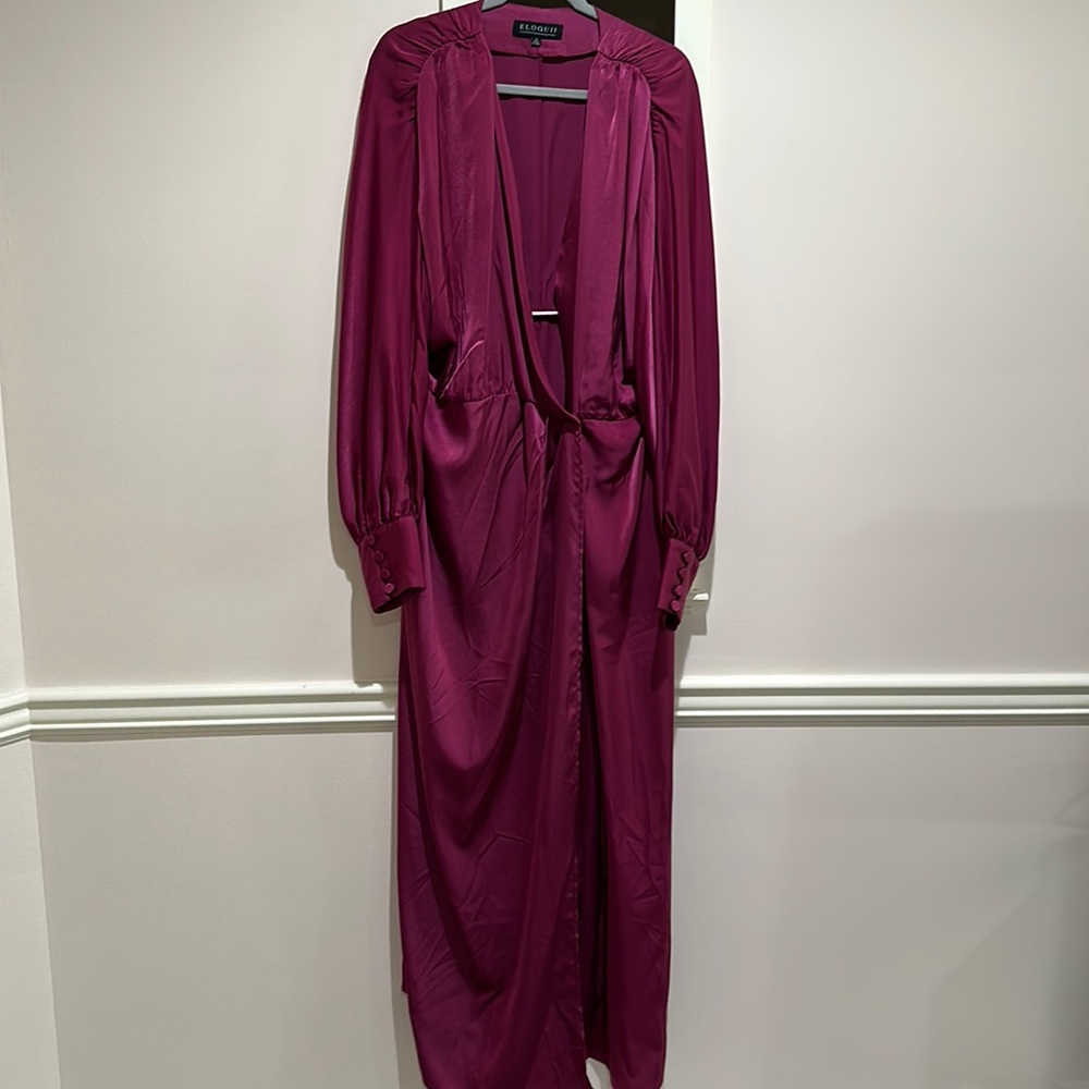 Maroon wrap dress